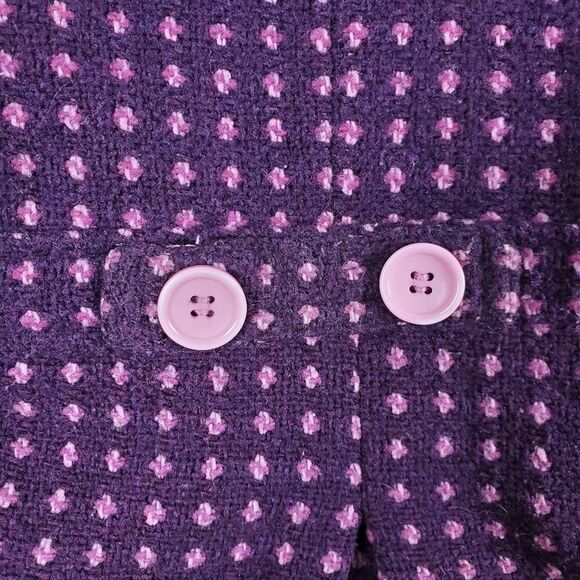 Young Hearts Floral Button Peacoat Purple 12 mths - Picture 7 of 10